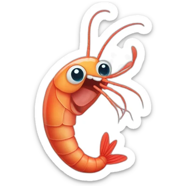 Bih shrimp Happy sticker