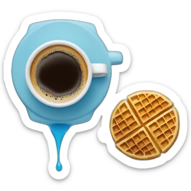 Blue bottle coffee and a waffle sticker
