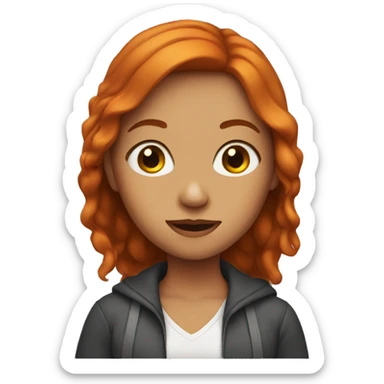 readhead girl sticker