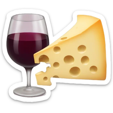 cheese and wine sticker