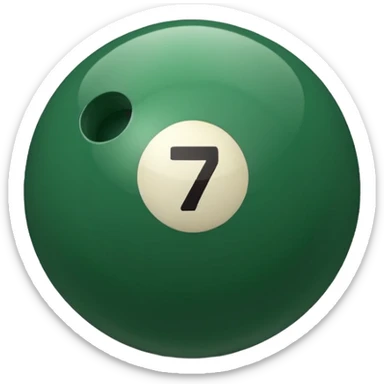 green billiard ball 7 number sticker