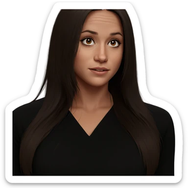 realistic portrait of girl sticker