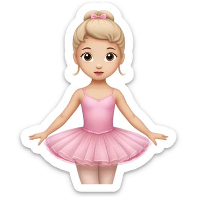 Little ballerina in a pink dress sticker