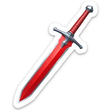 make a red sword mmo rpg class icon sticker