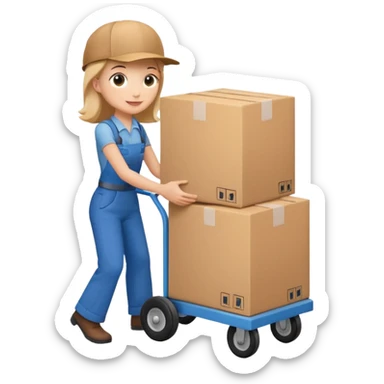 Box Carrier + dolly, Apartment Movers. sticker