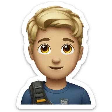 boy with seeker alliance tag sticker