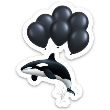 Balloon Orca sticker