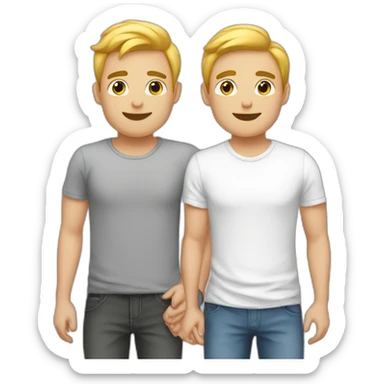 boyfriend love couple gay men white sticker