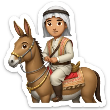 фото араб на осле а за ним сидит охранник sticker