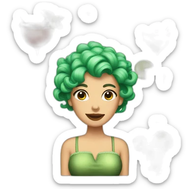 Margarita a lady with green hair sticker