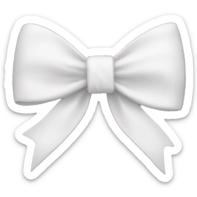 white bow sticker