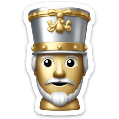 Silver and gold nutcracker  sticker