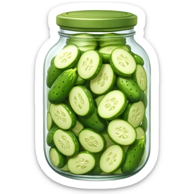 Pickled cucumbers in jar sticker