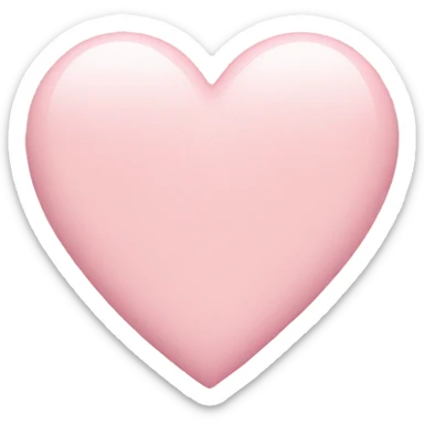 light pink heart  sticker