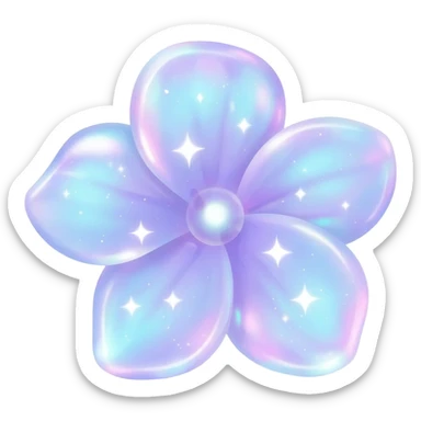Shiny iridescent scented starry lit luminescent translucent diaphanous sparkling epic legendary aesthetic decorative floating glowing Amaura-Aurora-Aurorus-Meloetta-Palkia-Flower sticker