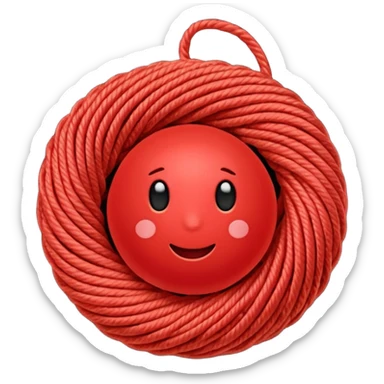 red ball of yarn sticker