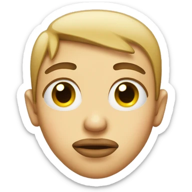 Side eye with pursed lips sticker