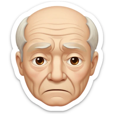 old man with Resentment - bitter indignation at having been treated unfairly sticker