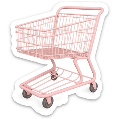 pink shopping cart, variation 1 sticker