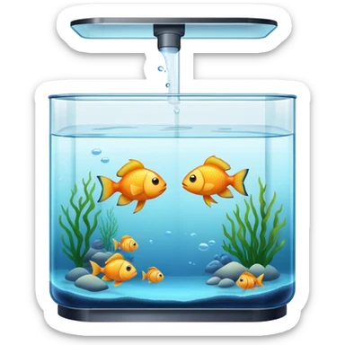 empty fish tank sticker