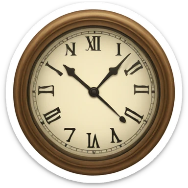 vintage clock sticker