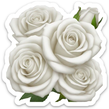Roses white  sticker