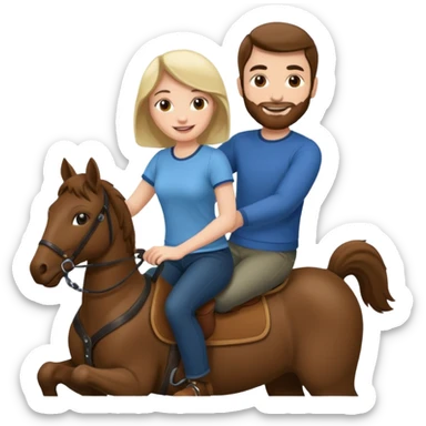 Woman riding a man sticker