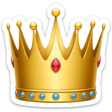 Make en emoji not realistic but rd it need to be look crown sticker