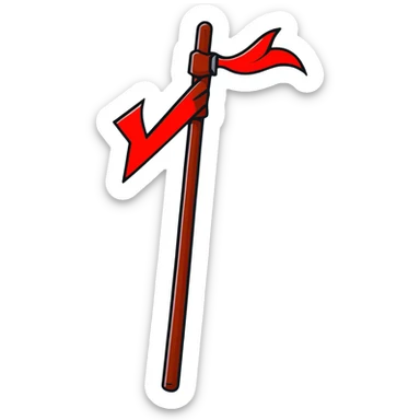 Revolutionary red banner with hammer and sickle symbol from 1918 Russian Civil War sticker