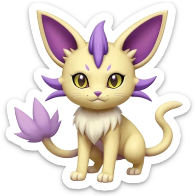 Espeon-Meowth-Pokémon-Fakémon-hybrid-creature (full body) sticker