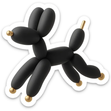 balloon dog, jumping sticker