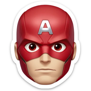 red face vision marvel half body from captain america: civil war sticker