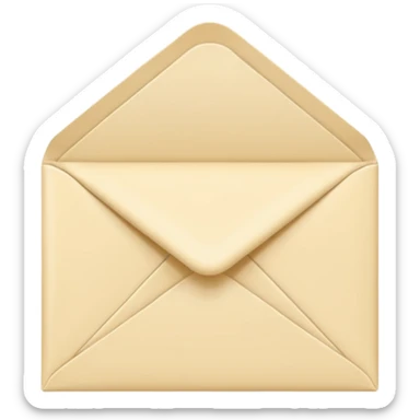 Cream-colored Letter Envelope  sticker
