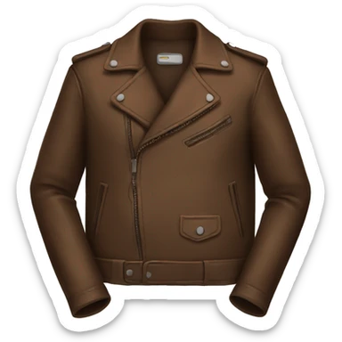 Brown leather jacket sticker