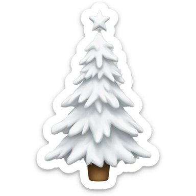 White Christmas tree sticker