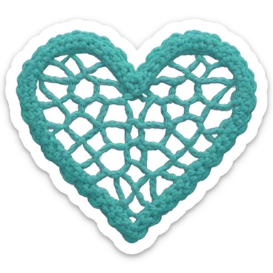 Crochet Heart sticker