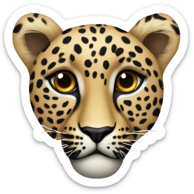 corazón estampado leopardo  sticker