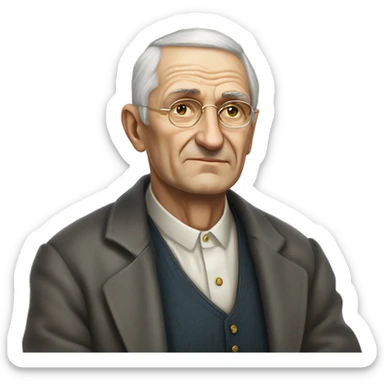 Dmytro Pavlychko, Ukrainian writer of the twentieth century, an elderly man sticker