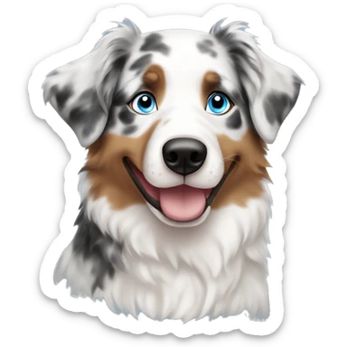 merle australian shepherd with blue eyes sticker
