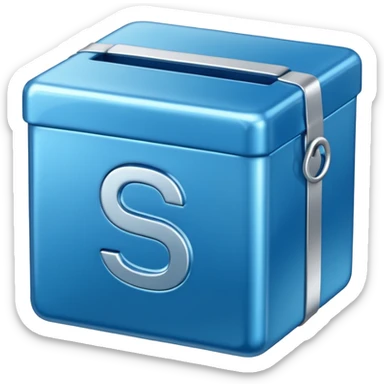 Letters SS in a blue box sticker