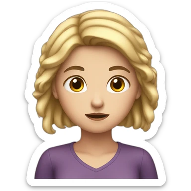 Annoyed white girl sticker