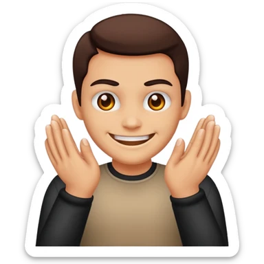 Evil smile rubbing hands together sticker