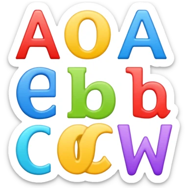 an alphabet flashcard sticker