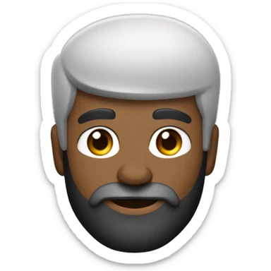 Um homem com cabelo grande cacheado, penteado para trás da cor preta, barba conectada no cabelo, a barba é preta, pele branca, olhos negros, usando roupas num estilo casual, usando um boné cinza, como se tiesse stalkenado alguém. sticker