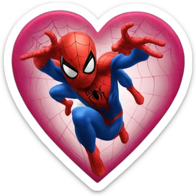 Spiderman heart sticker
