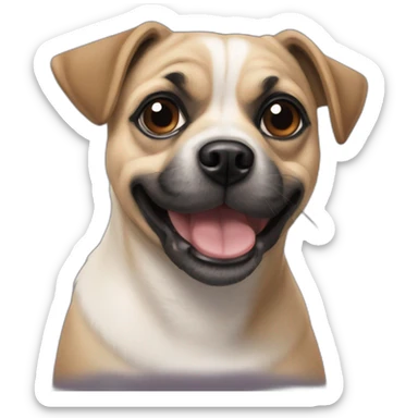 jack russel terrier pug mix sticker