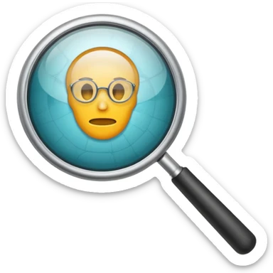 a magnifying glass over a web page, web scraping, minimal and recognizable sticker