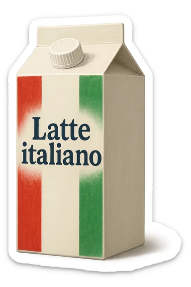 Brick di Latte italiano sticker