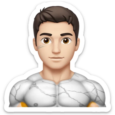 fais une statue grecque homme de 20 ans avec un minimum de sourire sticker