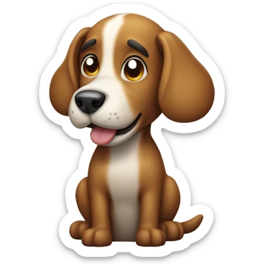 A dog pooping sticker